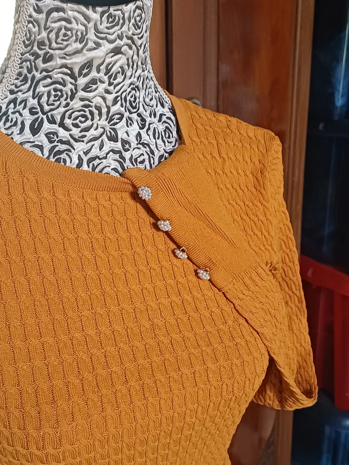 Suéter pequeno ocre mostarda Zara tamanho L – photo 3